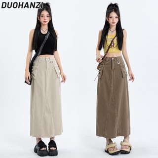 Duohanzi กระโปรงยีนสั้น เอวสูง ทรงหางปลา แฟชั่นฤดูร้อน สําหรับสตรี