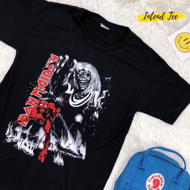 เสื้อยืดผ้าฝ้ายพิมพ์ลายขายดี-เสื้อวง-iron-maiden-พิมพ์-หน้า-หลัง