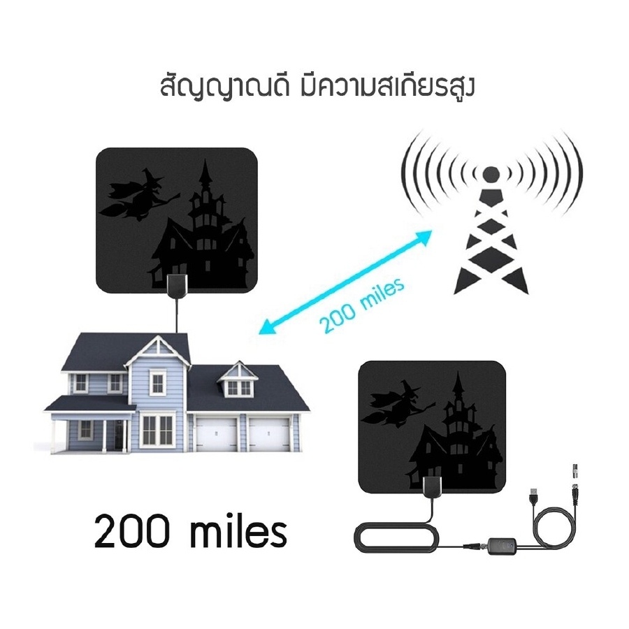 แอมพลิฟายด์เสาอากาศทีวีดิจิตอล-hd-ยาว-50-ไมล์รองรับทีวี-1080p-hdtv-3-7-ม-เคเบิ้ล-amplified-hd-digital-tv-antenna