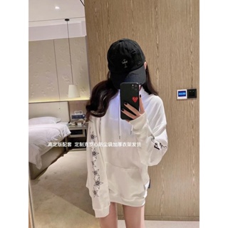 6UMF Chrome Hearts 2023 autumn and winter New Horseshoe printed hooded sweater womens star element fashion all-match loose mens and womens same style
