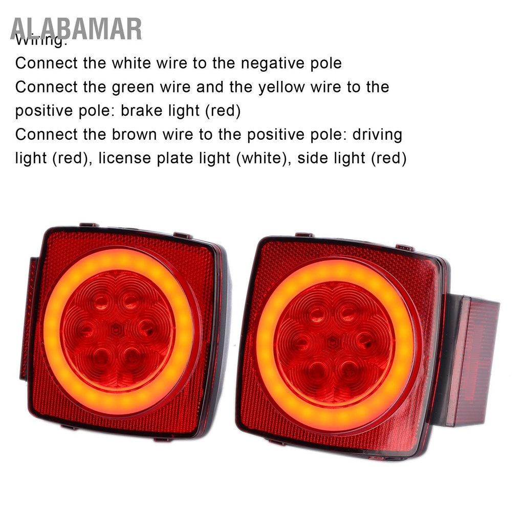 alabamar-2-ชิ้น-dc12v-led-ไฟท้ายด้านข้างไฟจานเบรค-ip68-กันน้ำสำหรับรถบรรทุกรถพ่วงรถกระบะรถบรรทุก