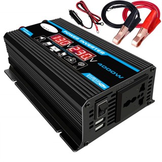 ตัวแปลงอินเวอร์เตอร์ 300W 12V เป็น 220V 110V Dual USB LED สําหรับรถยนต์