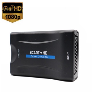 ตัวแปลงสัญญาณเสียงวิดีโอ 1080P SCART HDMI พร้อมสายเคเบิล USB สําหรับกล่อง HDTV Sky DVD โทรทัศน์