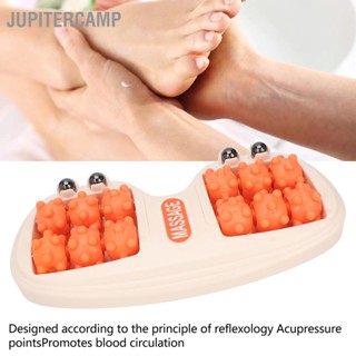 JUPITERCAMP Dual Foot Roller Massager for Plantar Fasciitis Relief Acupressure Deep Relaxation Massage Tool Orange