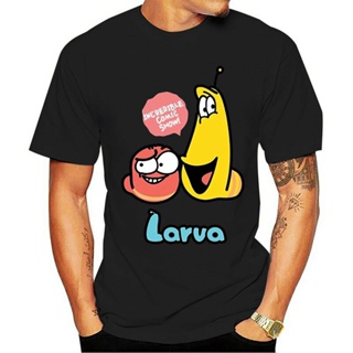【Lowest price】Top Mens T-shirt Funny cartoon animation larva t shirt men summer sleeve round neck c_03