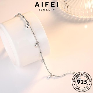 AIFEI JEWELRY ต้นฉบับ แฟชั่น Silver กำไลข้อมือ ผู้หญิง เกาหลี แท้ เงิน รูปหัวใจแฟชั่น ผู้หญิง กำไล เครื่องประดับ เครื่องประดับ 925 B6