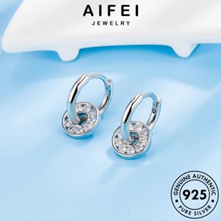 AIFEI JEWELRY แฟชั่น ต้นฉบับ หนีบ Silver เกาหลี ผู้หญิง ต่างหู แท้ ห่วง ตุ้มหู 925 รอบแฟชั่น เครื่องประดับ มอยส์ซาไนท์ไดมอนด์ เครื่องประดับ เงิน E430