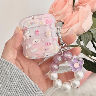 เคสหูฟังบลูทูธไร้สาย รูปสุนัข แมว พร้อมจี้พวงกุญแจ สําหรับ apple airpods รุ่น pro 2 1 3