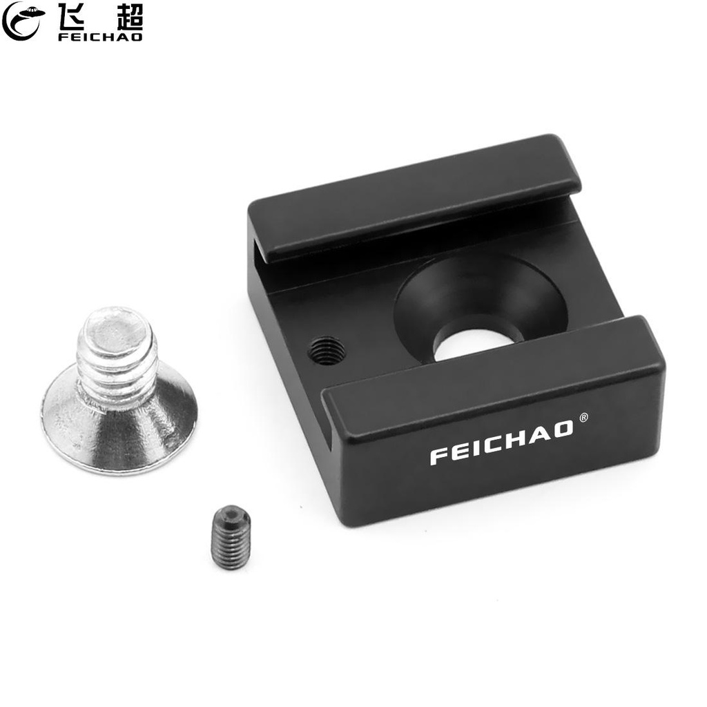 feichao-ฐานอะแดปเตอร์เมาท์โคลด์ชู-อะลูมิเนียม-1-ชิ้น-พร้อมสกรูเมาท์-1-4-นิ้ว-สําหรับกรงกล้อง-แฟลช-ไฟ-led-ไมโครโฟน-อะแดปเตอร์ฮอทชู