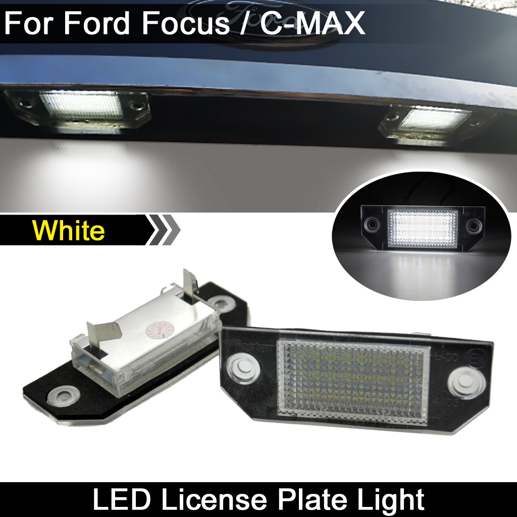 หลอดไฟ-led-ความสว่างสูง-สีขาว-สําหรับติดป้ายทะเบียนรถยนต์-ford-focus-c-max-2003-2007-for-focus-mk2-2003-2008-2-ชิ้น