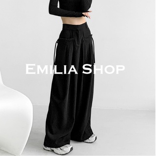 EMILIA SHOP กางเกงขายาว กางเกงเอวสูง ผู้หญิงสไตล์เกาหลี เสื้อผ้าแฟชั่นผู้หญิง 2023 ใหม่  A20M03F 0425