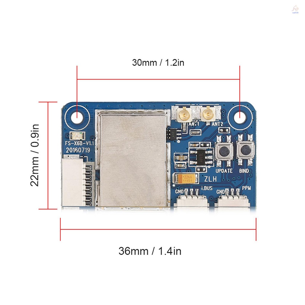 a2ho-flysky-ตัวรับส่งสัญญาณ-fs-x6b-2-4g-pwm-ppm-i-bus-สําหรับโดรน-fpv-fs-i10-fs-i8-fs-i6x-fs-i4-fs-i6-fs-i6s