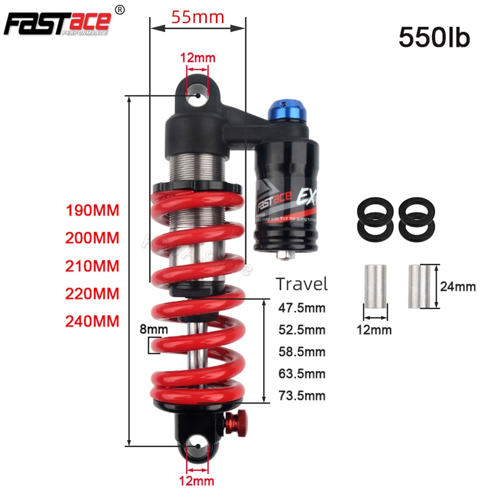 fastace-โช๊คอัพหลังจักรยานเสือภูเขา-53rc-190-200-210-220-240-มม-550lbs-สําหรับ-dnm-rcp2s-ks