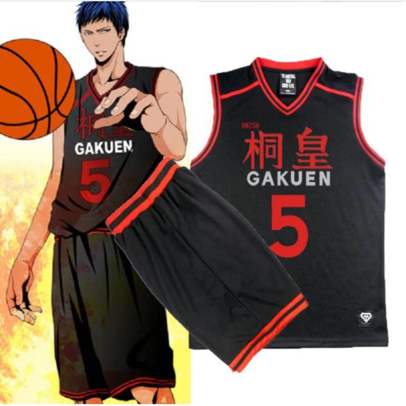 เสื้อกีฬาบาสเก็ตบอล-และกางเกงขาสั้น-พิมพ์ลายอนิเมะ-kuroko-no-basket-basuke-gakuen-aomine-daiki