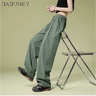 DaDuHey🎈 2023 Womens Summer New American Style Sports Pants Ankle Banded Slacks Wide-Leg Pants