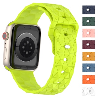 สายนาฬิกาข้อมือซิลิโคน ลายฟุตบอล สําหรับ Apple Watch Ultra Band 44 มม. 40 มม. 45 มม. 41 มม. 49 มม. 42 มม. 38 มม. Iwatch Series 8 7 Se 3 4 5 6