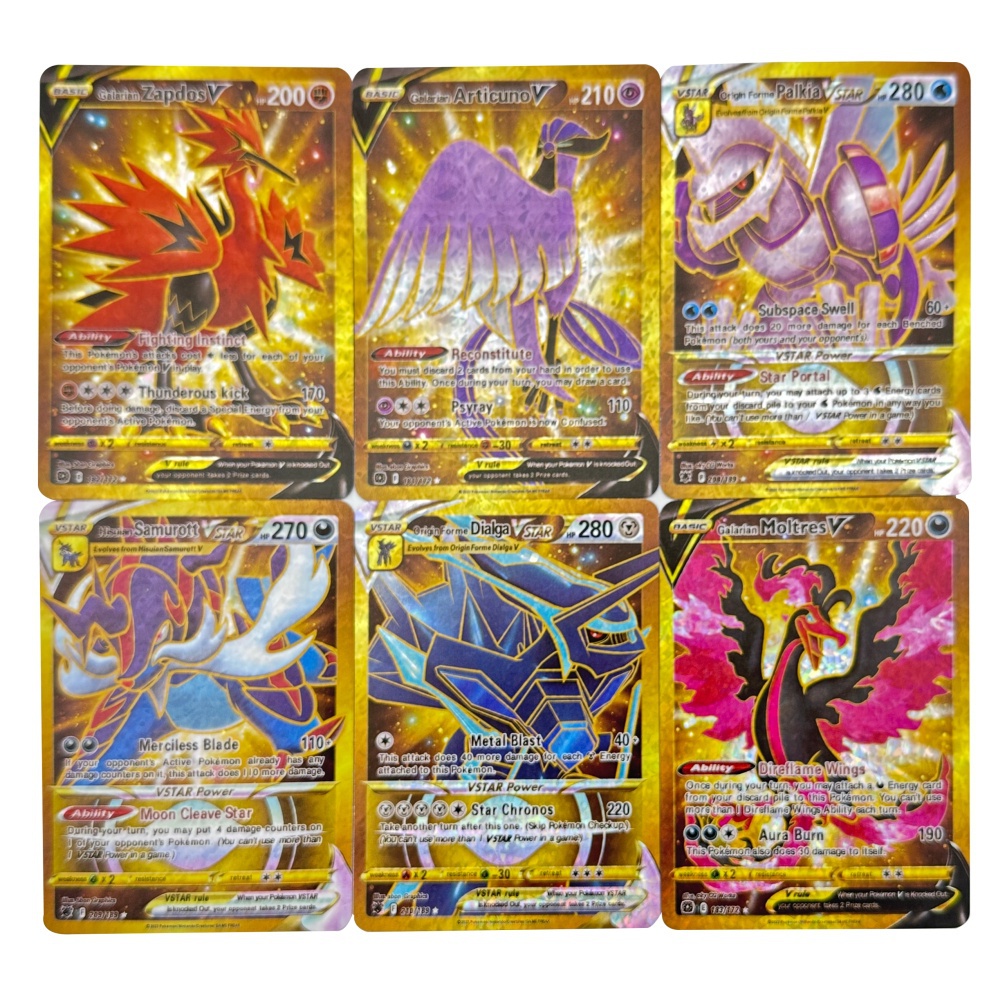 55-pokemon-gold-card-pikachu-charizard-บัตรเงาเพชร-โปเกม่อน-บัตรทองของเกม-ของขวัญของเล่นเด็กผู้ชาย