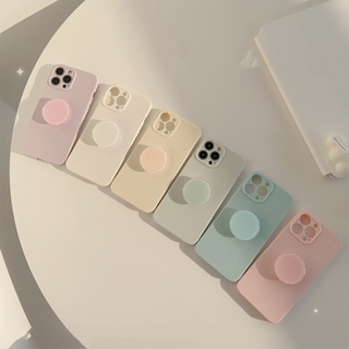 เคสโทรศัพท์มือถือ ซิลิโคน tpu พร้อมขาตั้ง สีมาการอง สําหรับ iphone 11 12 13 14 pro max plus