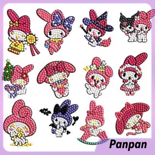 【Panpan】DIYครอสติสคริสตัลสติกเกอร์ ลายการ์ตูนสัตว์ เพื่อการเรียนรู้เด็ก diamond painting