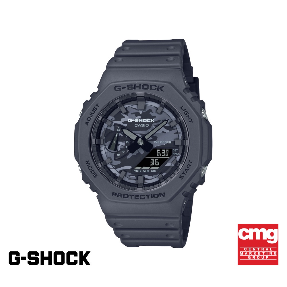 ภาพหน้าปกสินค้าCASIO นาฬิกาข้อมือผู้ชาย G-SHOCK YOUTH รุ่น GA-2100CA-8ADR วัสดุเรซิ่น สีเทา