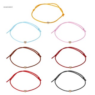 ✿ สร้อยข้อมือ แฮนด์เมด จี้รูปหัวใจ สีแดง สําหรับทําเครื่องประดับ