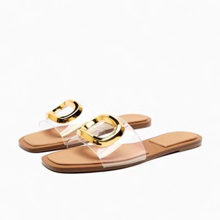 [พร้อมส่ง] ใหม่ รองเท้าแตะชายหาด พื้นนิ่ม หัวเหลี่ยม ขนาดเล็ก 2023