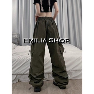 EMILIA SHOP กางเกงขายาว กางเกงเอวสูง ผู้หญิงสไตล์เกาหลี เสื้อผ้าแฟชั่นผู้หญิง y2k 2023 ใหม่ A29L03T 0628