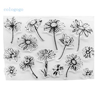 Colo แสตมป์ซิลิโคนใส รูปดอกเดซี่ สําหรับตกแต่งสมุดภาพ อัลบั้มรูปภาพ การ์ด งานฝีมือ DIY