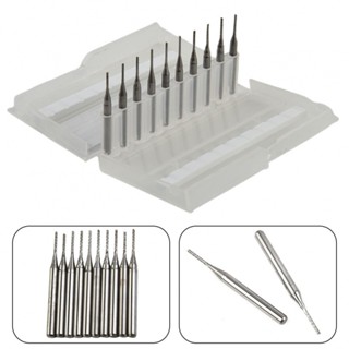 End Mill ดอกแกะสลักคาร์ไบด์ CNC 1/8 นิ้ว 1 มม. สําหรับงานโลหะ 10 ชิ้น