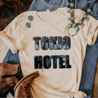 เสื้อยืด พิมพ์ลายอนิเมะ Tokio Hotel top สําหรับผู้หญิง