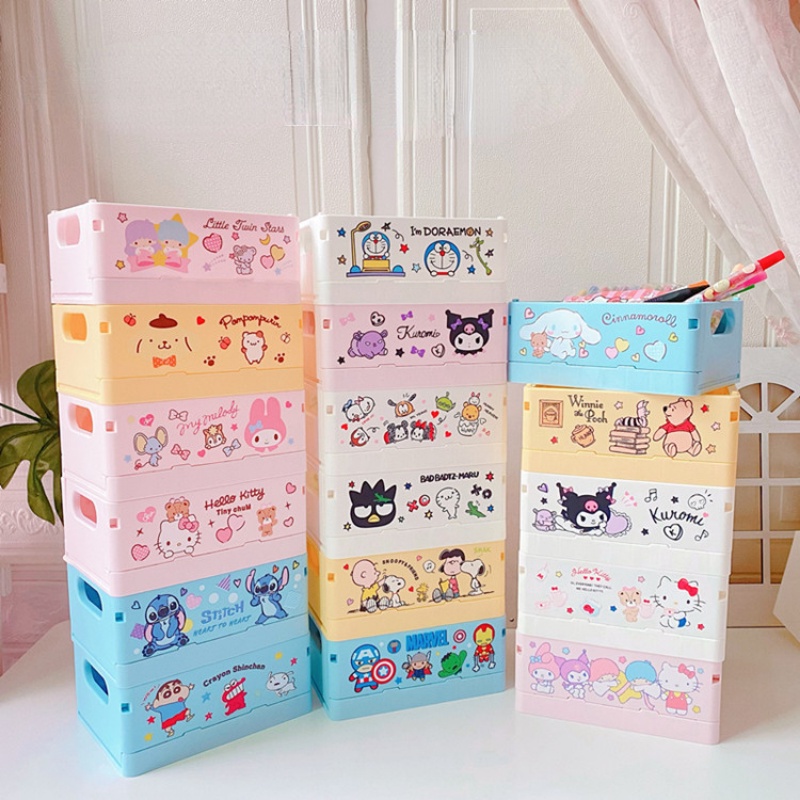 sanrio-kuromi-hello-kitty-melody-twinstar-กล่องเก็บของ-ขนาดเล็ก-น่ารัก-สําหรับนักเรียน