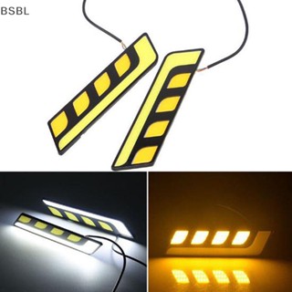 Bsbl ไฟตัดหมอก LED COB DRL กันน้ํา พร้อมไฟเลี้ยว สําหรับรถยนต์ 1 ชิ้น