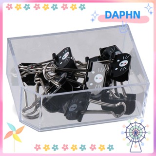 Daphs คลิปหนีบกระดาษ โลหะ สีดํา สําหรับจัดระเบียบโต๊ะ บ้าน 12 ชิ้น