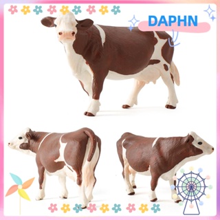 Daphs โมเดลฟิกเกอร์พลาสติก รูปวัว ของเล่นสําหรับเด็ก 1 6 ชิ้น