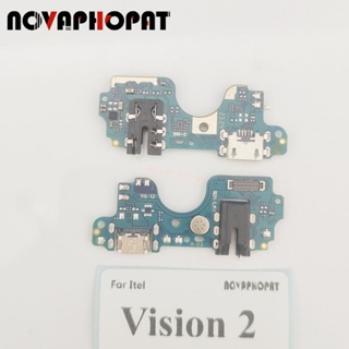 Novaphopat บอร์ดชาร์จไมโครโฟน สายเคเบิลอ่อน USB สําหรับ Itel Vision 2