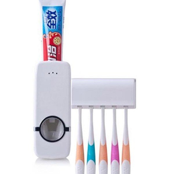 ที่บีบยาสีฟันอัตโนมัติ-มาพร้อมที่แขวนแปรงสีฟัน-5-อัน-ส่งเคอรี่