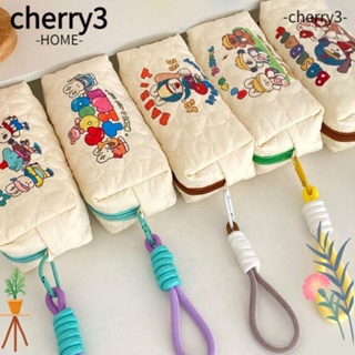 Cherry3 กระเป๋าเครื่องสําอาง กระเป๋าปากกา ลายการ์ตูน แบบพกพา สําหรับนักเรียน