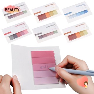 BEAUTY 100 Sheets Office School Supplies Memo Pad Self-adhesive Sticky Notes Index for Pages Stickers Gradient Color Classification Label Writable Creative Stationery Multi-function Book Mark