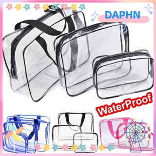 Daphs กระเป๋าเครื่องสําอาง PVC ใส กันน้ํา มีซิป สําหรับผู้หญิง