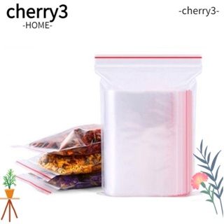 Cherry3 ถุงซิป โพลี สําหรับใส่เครื่องประดับ 100 ชิ้น ต่อแพ็ค