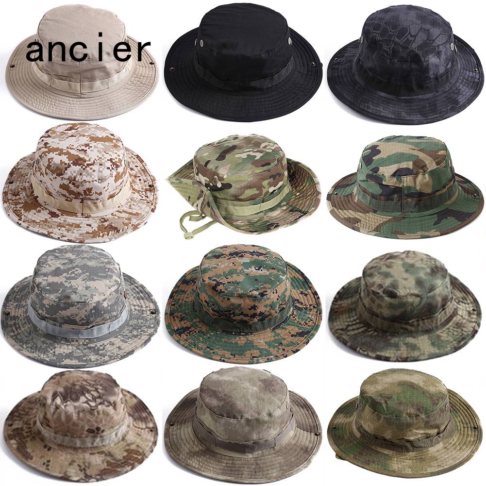 ancier-หมวกคอมแบท-กันแดด-แฟชั่นทหาร-เดินป่า-ตกปลา-กลางแจ้ง