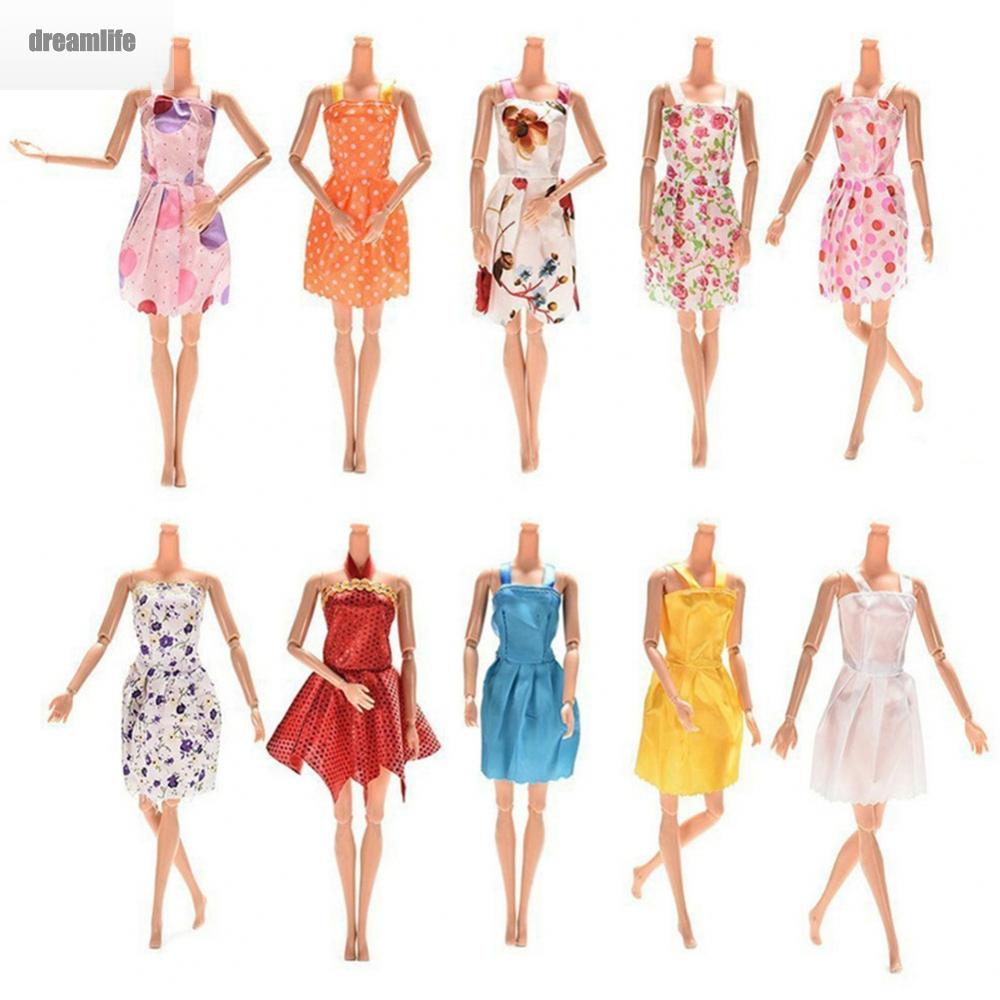 dreamlife-20-pcs-doll-clothes-and-shoes-dress-slip-dresses-clothes-gown-skirt-accessories