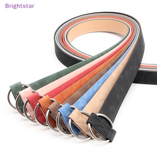 Brightstar เข็มขัดลําลอง ไม่มีเข็ม หัวเข็มขัดกลม สีพื้น แฟชั่นสําหรับสุภาพสตรี