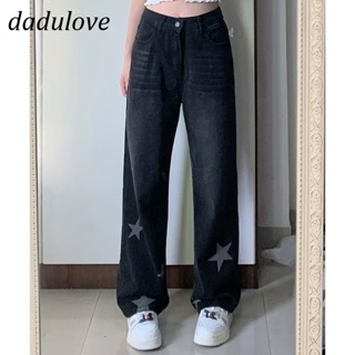 DaDulove💕 New American Ins High Street Star Jeans Niche High Waist Loose Wide Leg Pants Large Size Trousers