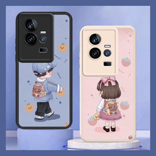 Silica gel heat dissipation Phone Case For VIVO IQOO11 Dirt-resistant funny Back Cover couple personality creative Cartoon