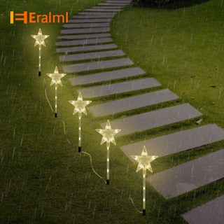 Eralml โคมไฟ Led พลังงานแสงอาทิตย์ รูปดาว 5 แฉก 8 โหมด 1-to-5 สําหรับตกแต่งสวน สนามหญ้า กลางแจ้ง