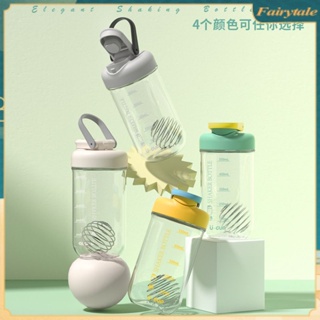 ❀ 750ml Shake Cup Fitness Bottle Milkshake Mixing Cup Leak Proof With Stainless Steel Ball Portable Protein Powder Fitness Cup