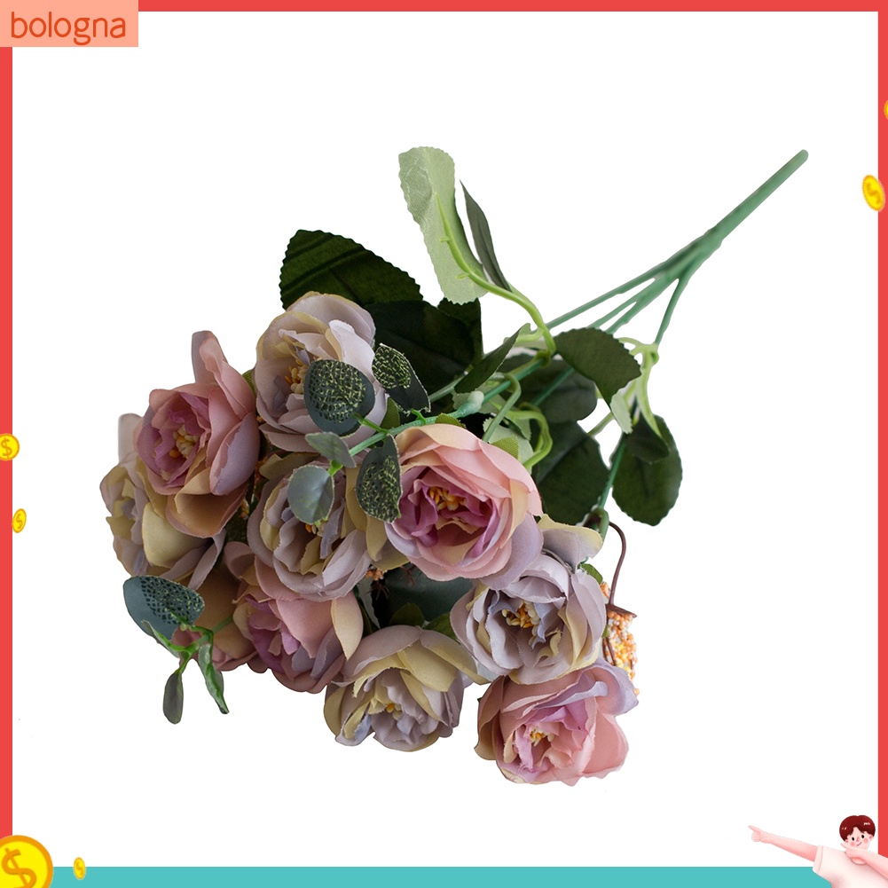 bologna-ช่อดอกไม้ประดิษฐ์-10-ดอก-1-ช่อ-สําหรับตกแต่งบ้าน-งานแต่งงาน