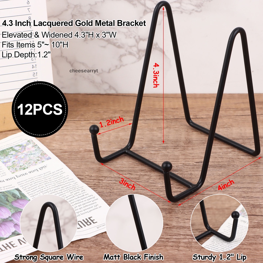 chee-ขาตั้งจานเหล็ก-4-3-นิ้ว-12-แพ็ค-สําหรับวางจาน-รูปภาพ-รูปภาพ-ตกแต่งโต๊ะ