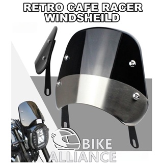 Retro CAFE RACER WINDSHIELD UNIVERSAL AFTERMARKET OLD SKOOL CAFE RACER WIND SHIELD